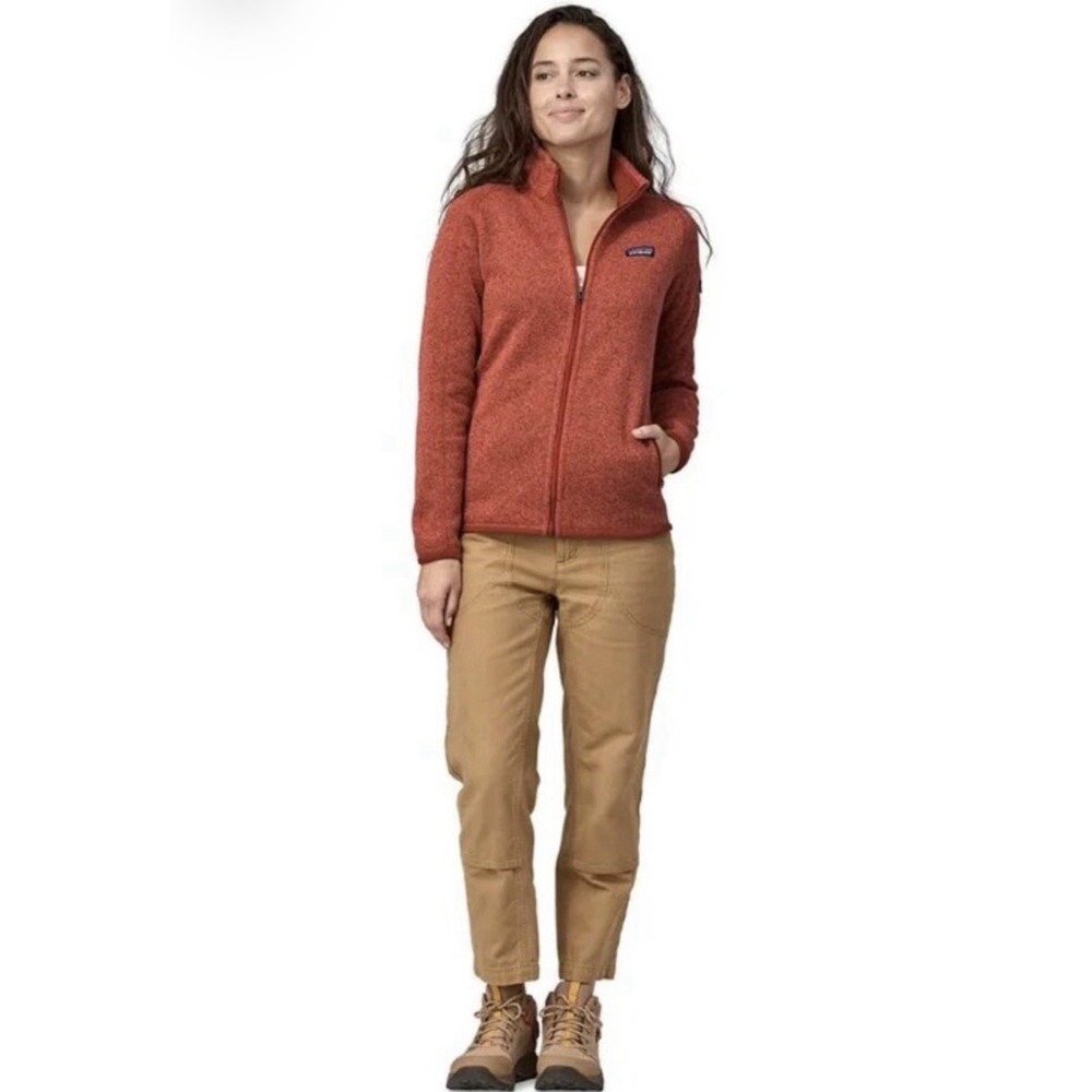 Patagonia Better Sweater Women's Size Large Full Zip  Burl Red Jacket Outdoor